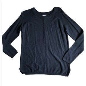 NEW SONOMA Textured Crewneck Sweater Shirt Black Small Women’s NWOT